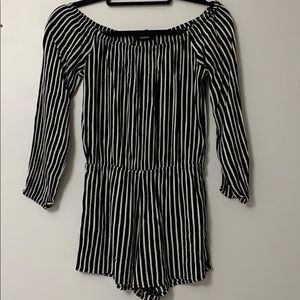 off the shoulder long sleeve romper